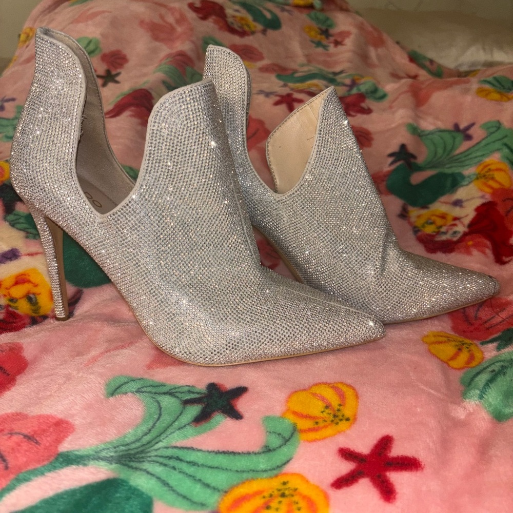 Aldo sparkle heel boots